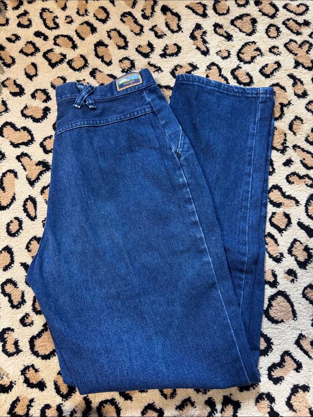 High-Rise Straight Leg Women's Jeans — Dark Blue Denim